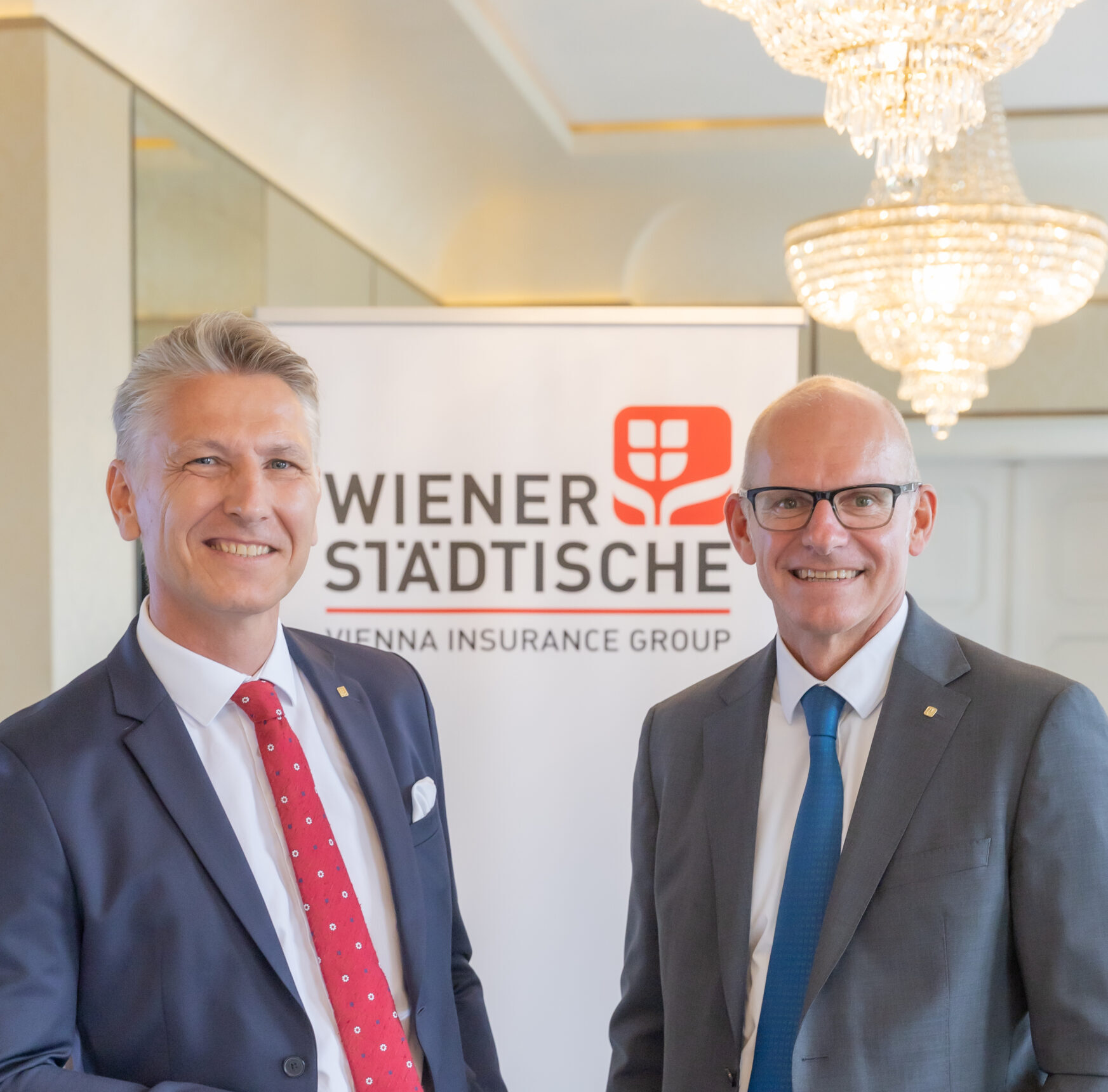 Landesdirektor Michael Witsch und Generaldirektor Dr. Ralph Müller von der Wiener Städtischen Versicherung.