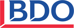 BDO-Logo mit den Buchstaben „BDO“ in Blau neben einer roten, L-förmigen Grafik.