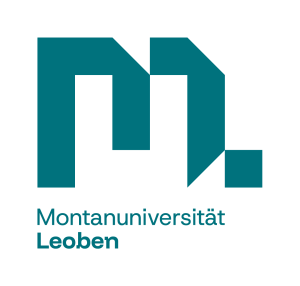 Logo der Montanuniversität Leoben mit einem stilisierten, geometrischen Buchstaben M.